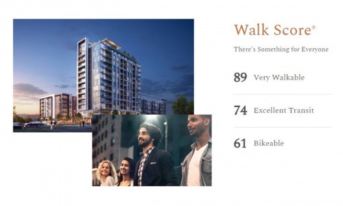500 West Trade walk score - very walkable, excellent transit, and bikeable